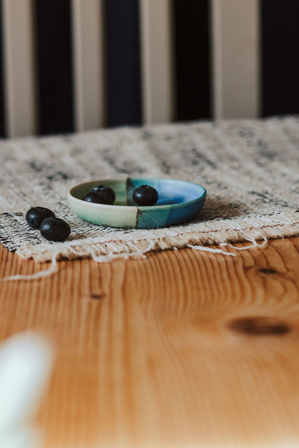Ceramic handmade small dish - Glazed in sea colours
