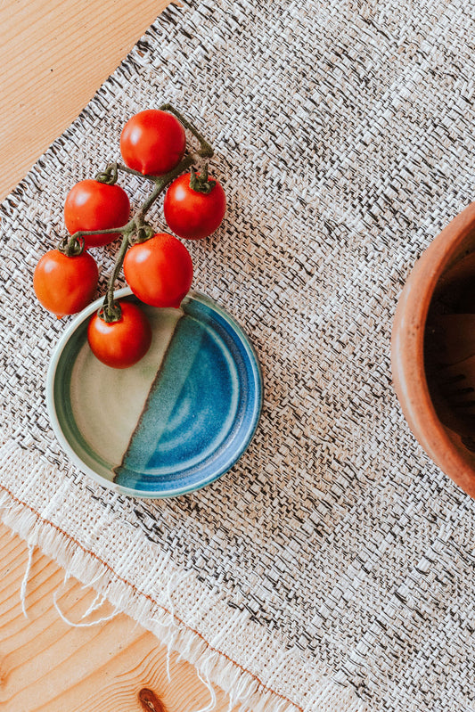 Ceramic handmade dip bowl - Glazed in sea colours
